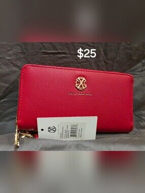 Christian Lacroix Brandy Pebble Double Zippee Wallet